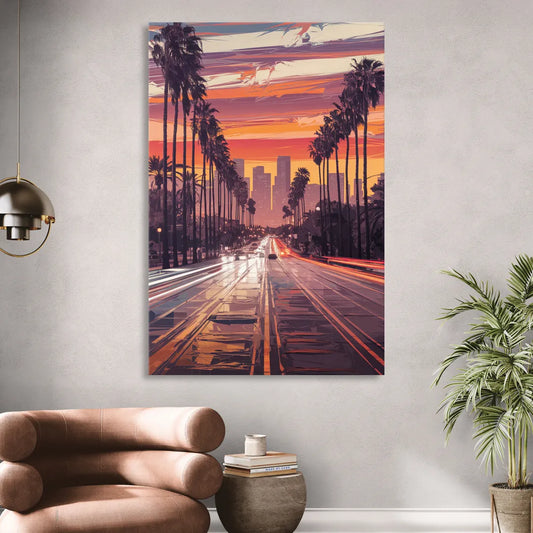 Los Angeles Sunset Boulevard Living Room - Canvas Wall Art