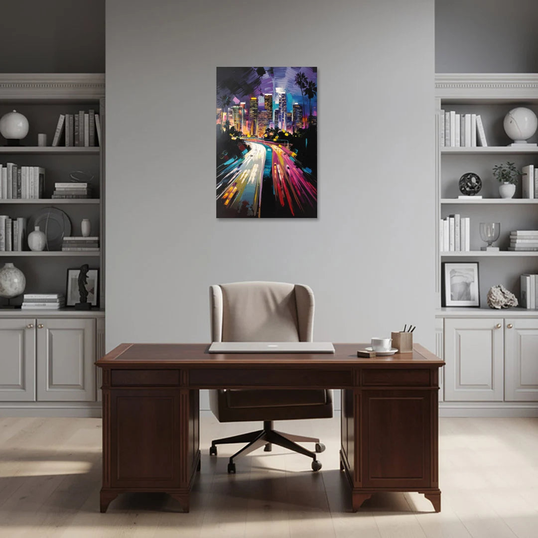 Los Angeles Urban Cityscape - Canvas Wall Art - Office - 24x36