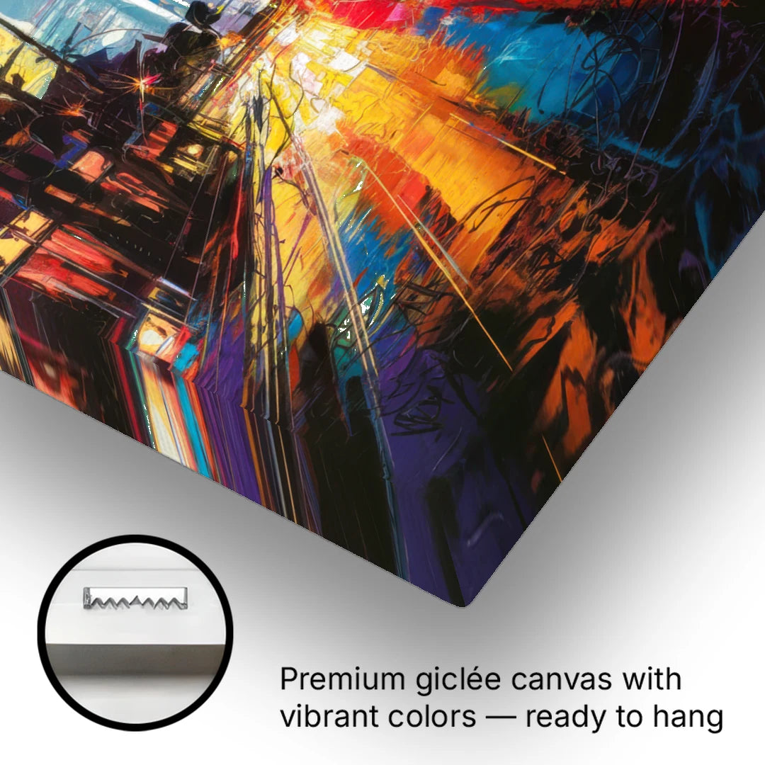 Los Angeles Vibrant Street Art - Canvas Wall Art - Gallery Wrap Corner