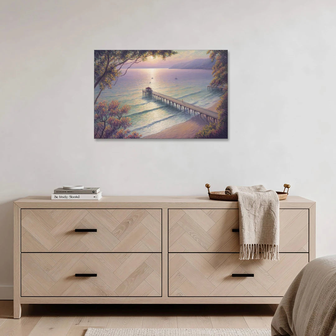 Los Muertos Pier - Canvas Wall Art - Coffee Table - 36x24