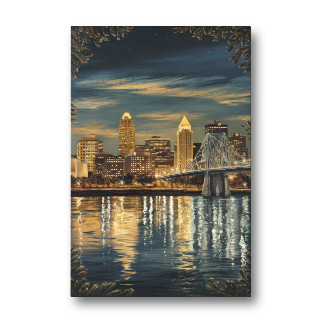 Louisville Downtown Skyline - Canvas Wall Art - Front