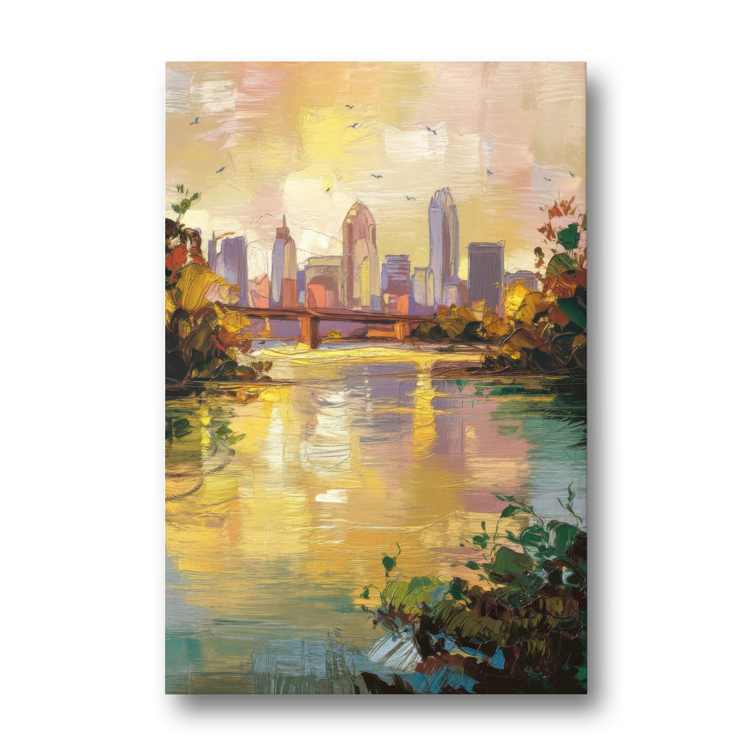 Louisville Ohio River View - Canvas Wall Art - Front