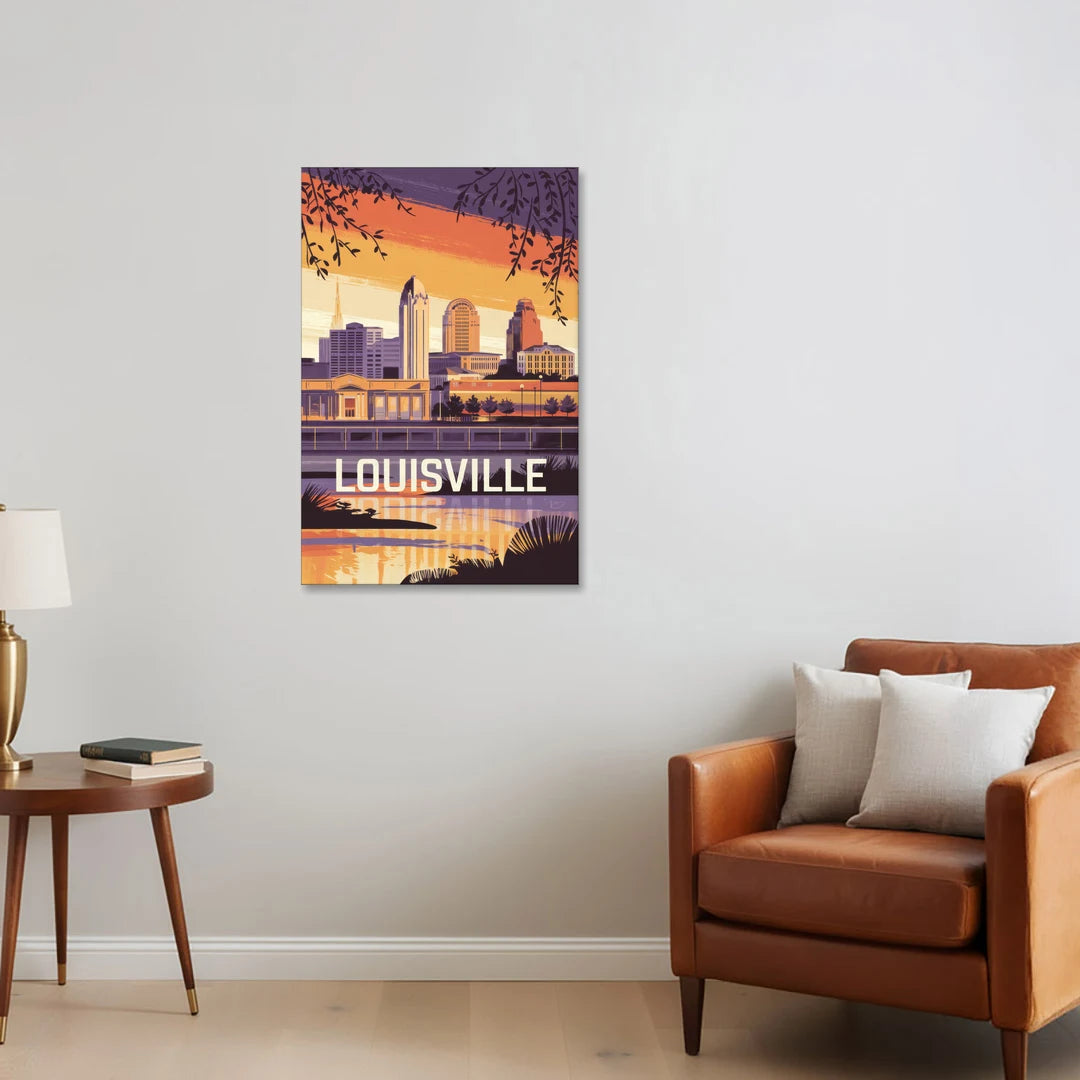 Louisville Urban Charm - Canvas Wall Art - Sofa - 24x36