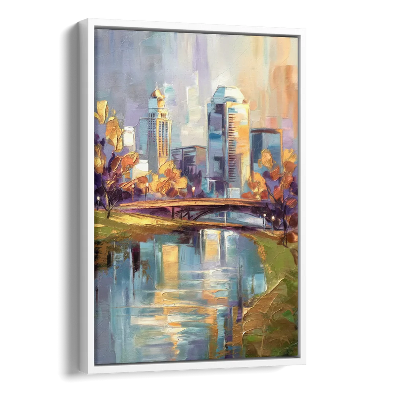 Louisville Waterfront Park Side - White Canvas Wall Art