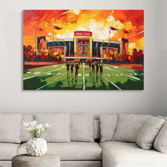 Lubbock Classic Red Raiders Living Room - Canvas Wall Art