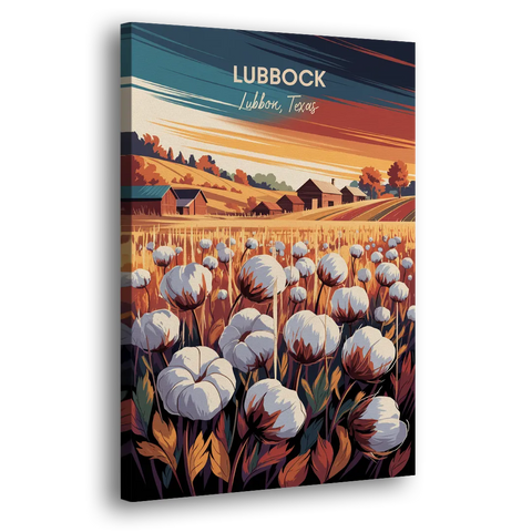 Lubbock Cotton Fields - Canvas Wall Art