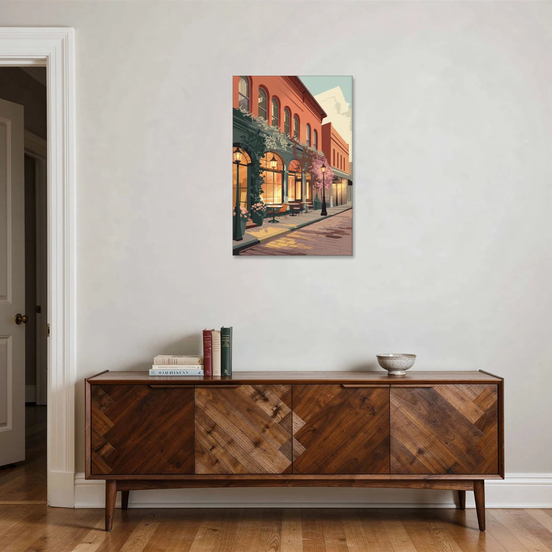 Lubbock Downtown Charm - Canvas Wall Art - Coffee Table - 24x36