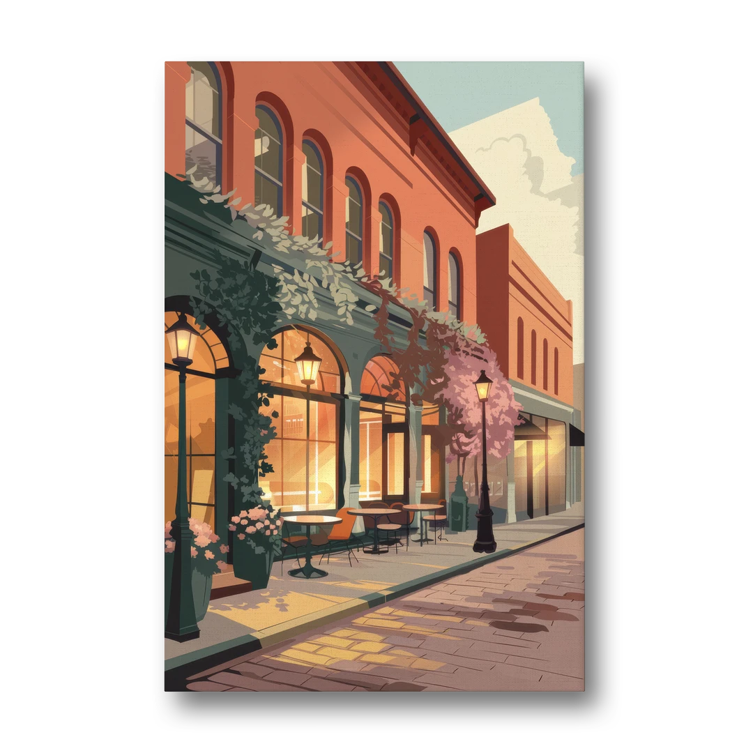 Lubbock Downtown Charm - Canvas Wall Art - Front