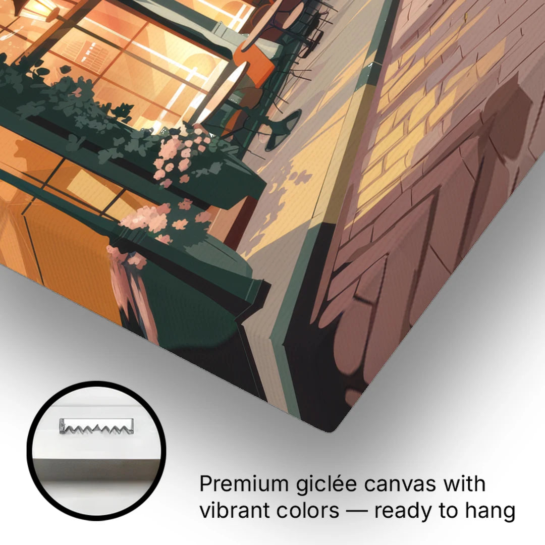 Lubbock Downtown Charm - Canvas Wall Art - Gallery Wrap Corner