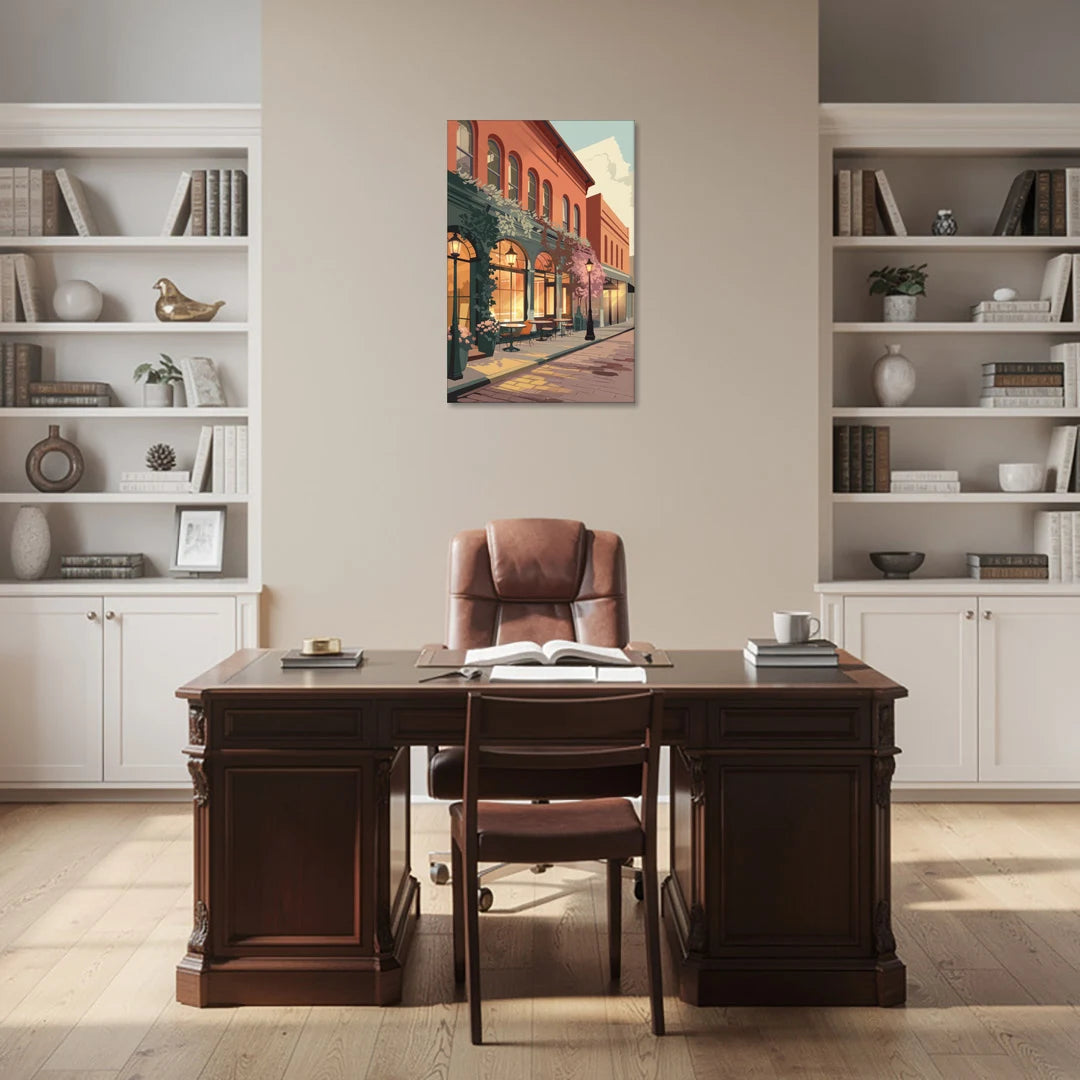 Lubbock Downtown Charm - Canvas Wall Art - Office - 24x36
