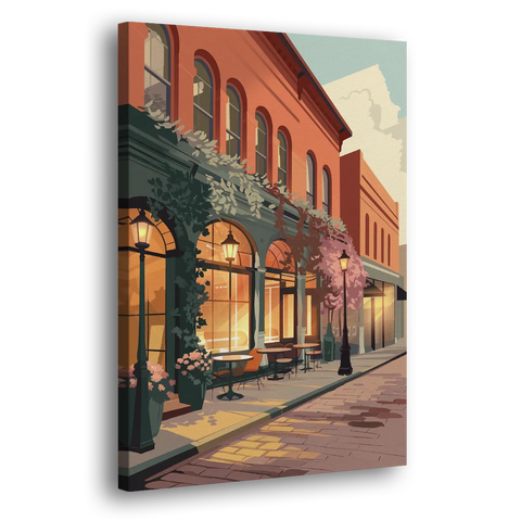 Lubbock Downtown Charm - Canvas Wall Art