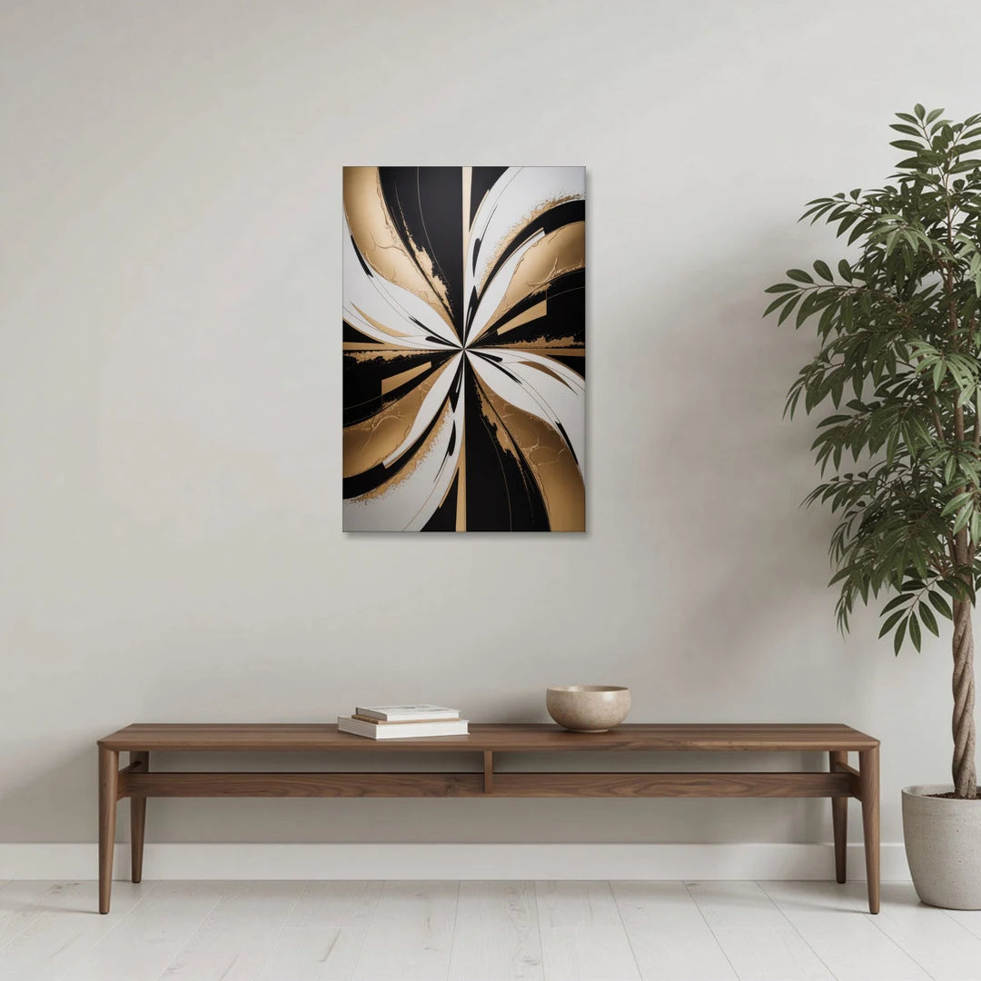 Luxurious Geometric Elegance - Canvas Wall Art - Coffee Table - 24x36