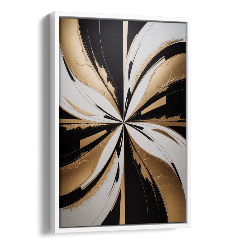 Luxurious Geometric Elegance Side - White Canvas Wall Art
