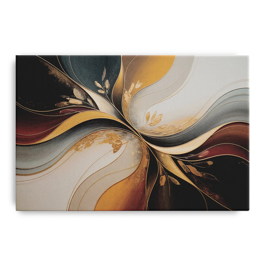 Luxuriously Textured Brown Abstract - Canvas Wall Art