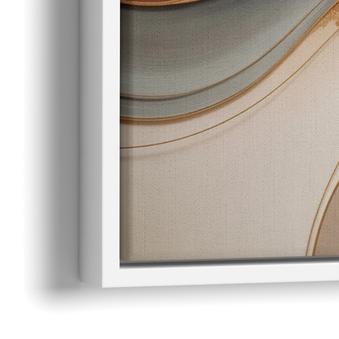 Luxuriously Textured Brown Abstract - Close-Up White Frame Canvas