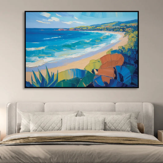 Luxury Punta Mita Bay Living Room - Black Canvas Wall Art