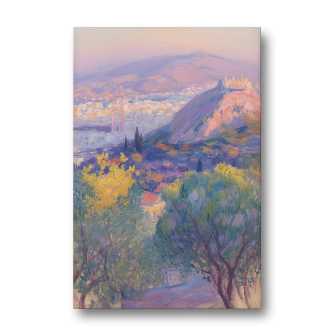 Lycabettus Hill View - Canvas Wall Art - Front