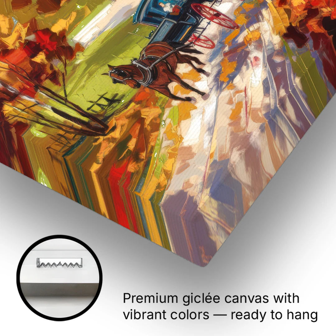 Mackinac Island Autumn Foliage - Canvas Wall Art - Gallery Wrap Corner
