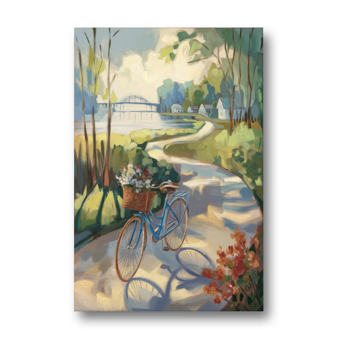 Mackinac Island Bicycle Path - Canvas Wall Art - Front
