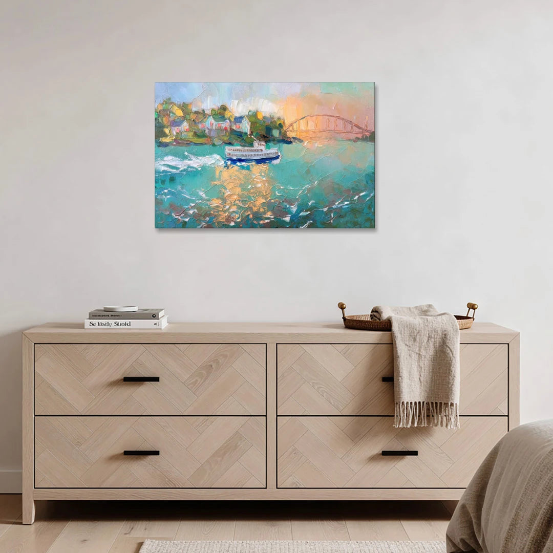 Mackinac Island Ferry Crossing - Canvas Wall Art - Coffee Table - 36x24