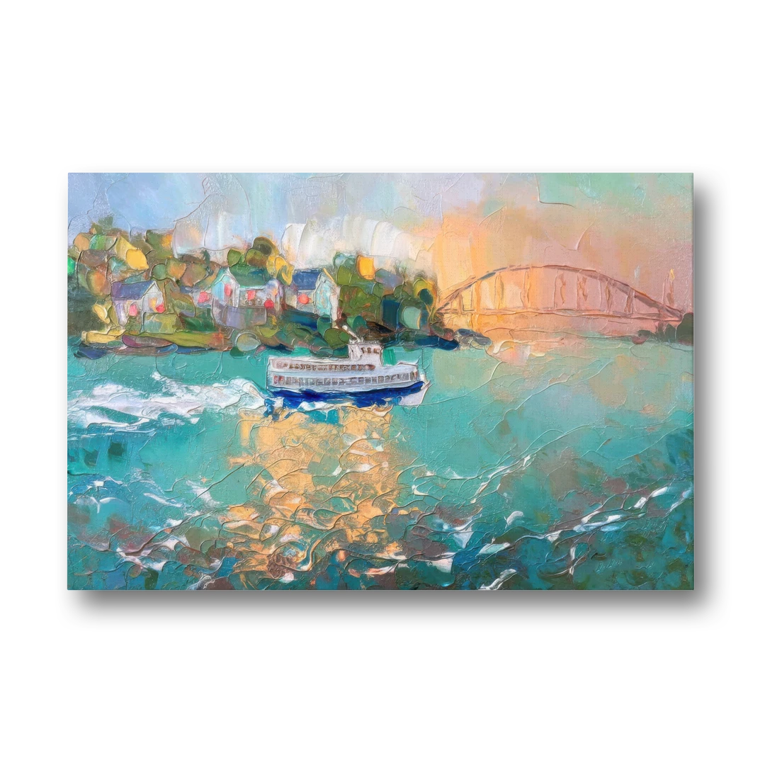 Mackinac Island Ferry Crossing - Canvas Wall Art - Front