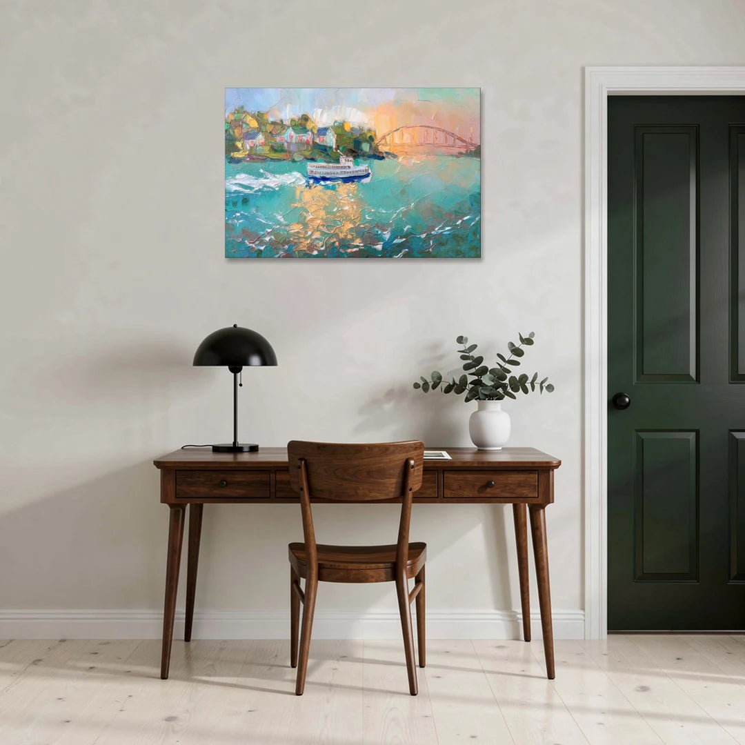 Mackinac Island Ferry Crossing - Canvas Wall Art - Office - 36x24
