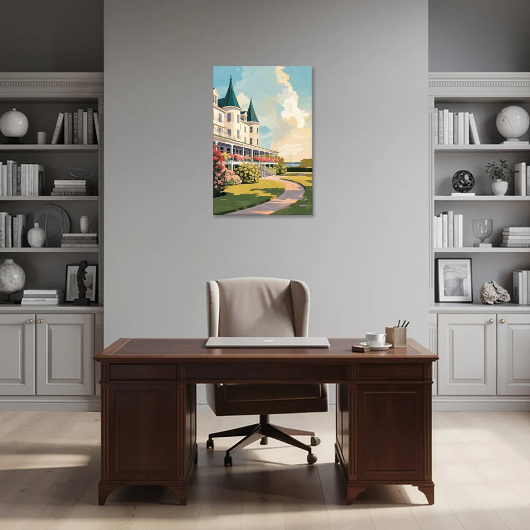 Mackinac Island Grand Hotel View - Canvas Wall Art - Office - 24x36