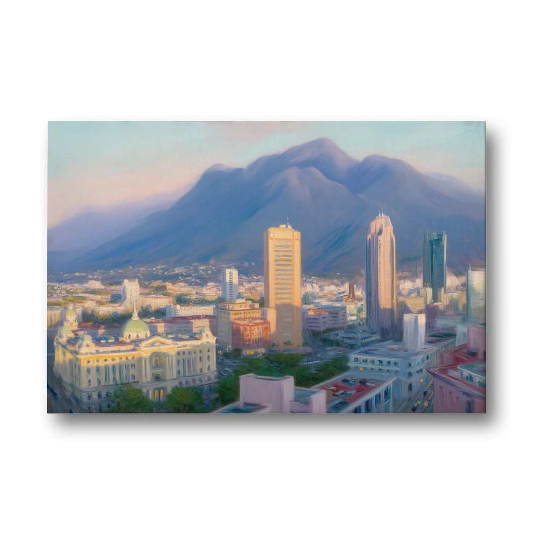 Macroplaza Skyline - Canvas Wall Art - Front