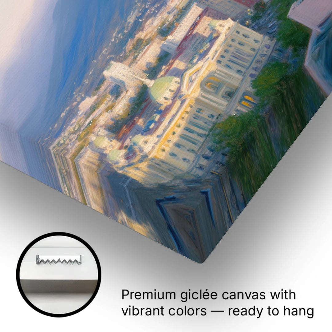 Macroplaza Skyline - Canvas Wall Art - Gallery Wrap Corner