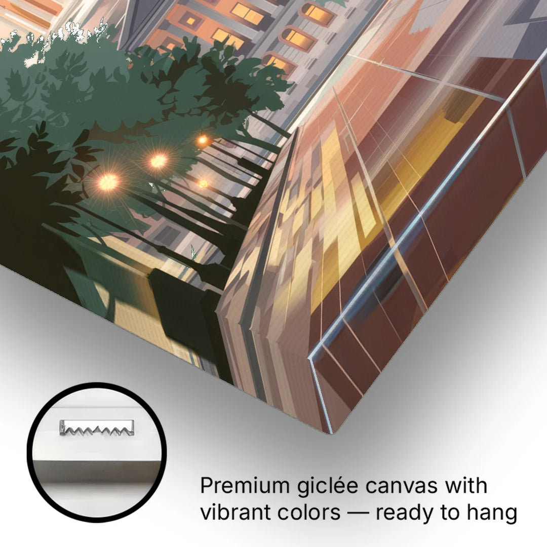Madison Capitol Dome Glow - Canvas Wall Art - Gallery Wrap Corner