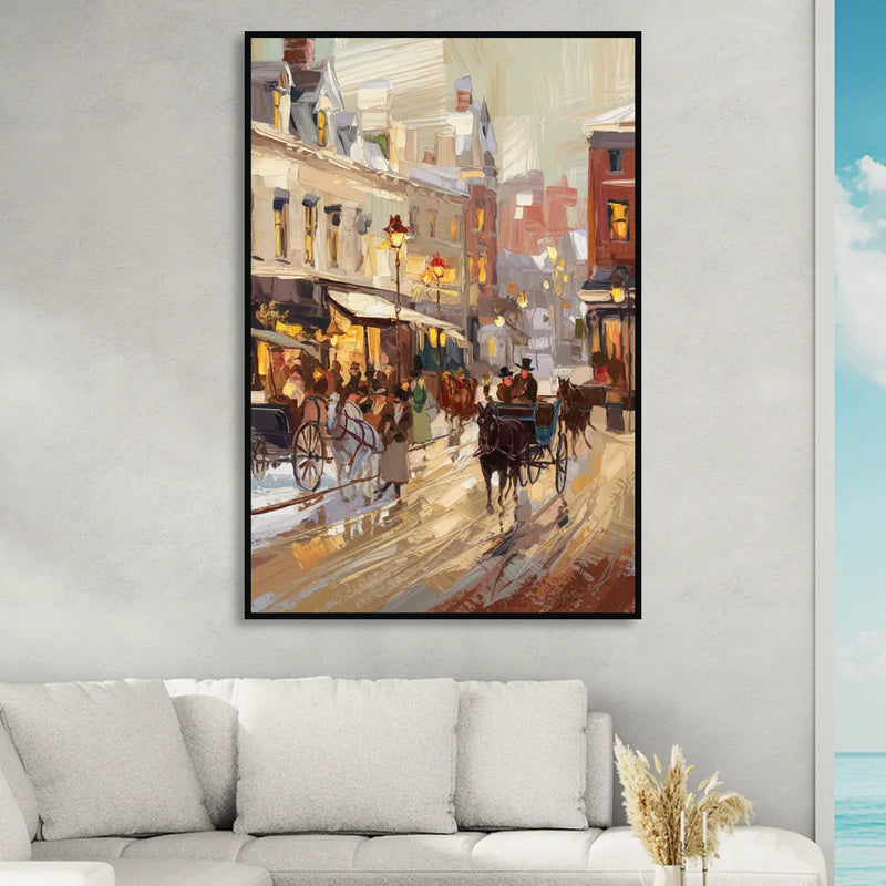 Madison Cultural Heritage Sitting Room - Black Canvas Wall Art