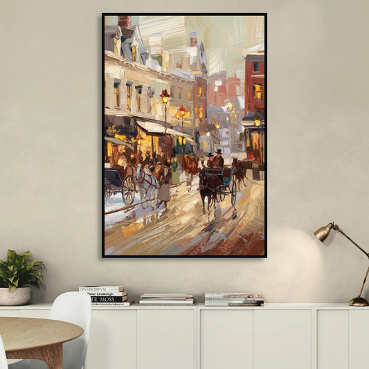 Madison Cultural Heritage Living Room - Black Canvas Wall Art