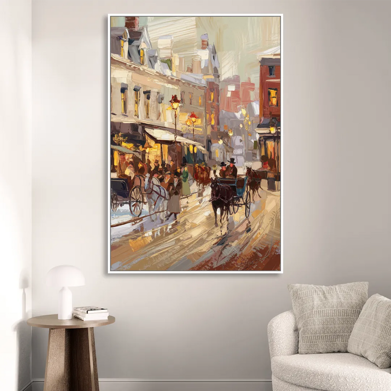 Madison Cultural Heritage Living Room - White Canvas Wall Art
