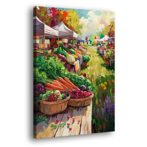 Madison Farmers Market Delight - Canvas Wall Art