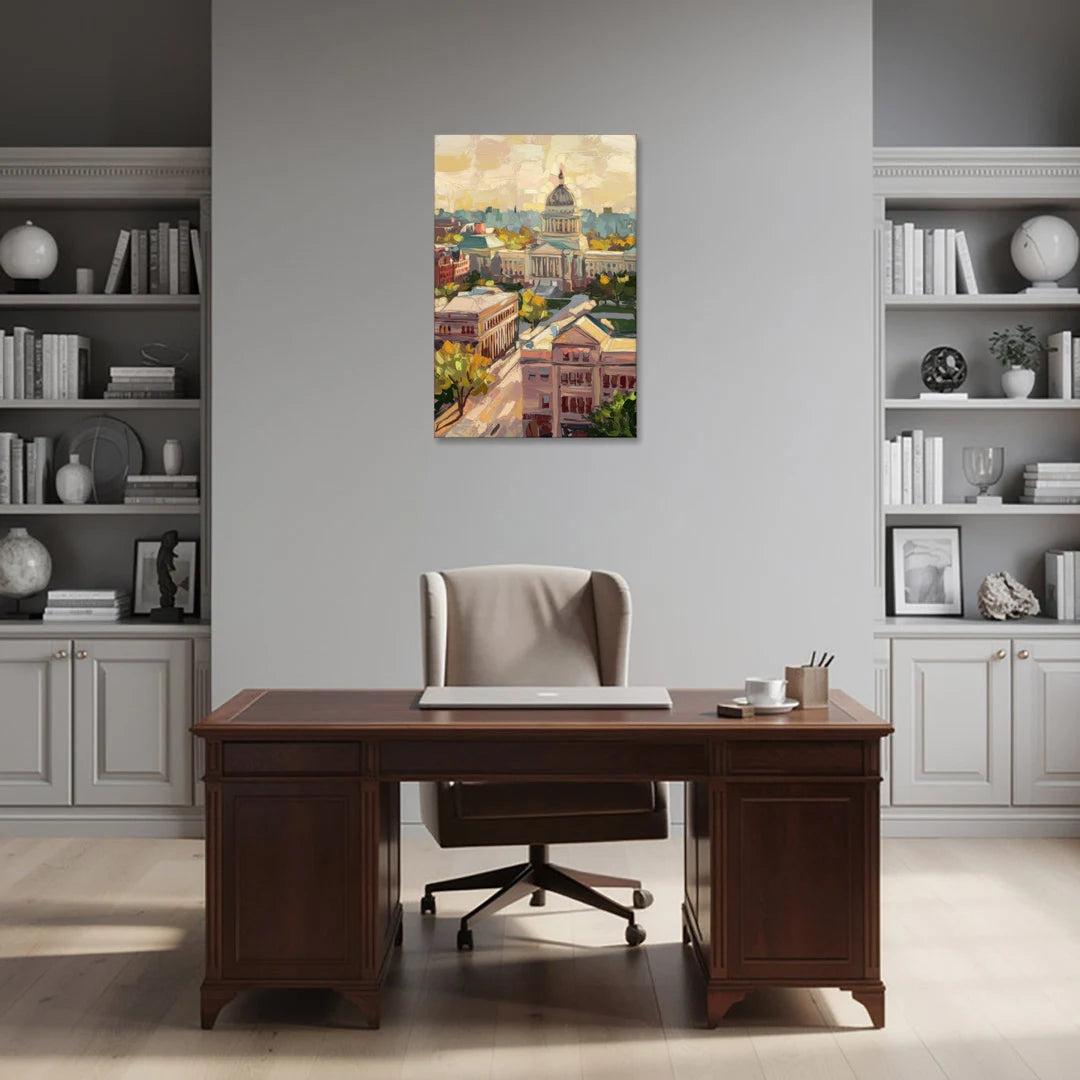 Madison Historic Architecture - Canvas Wall Art - Office - 24x36