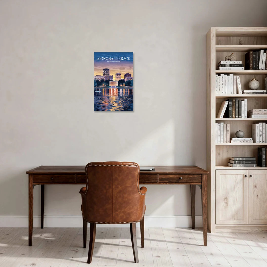 Madison Monona Terrace View - Canvas Wall Art - Office - 16x24