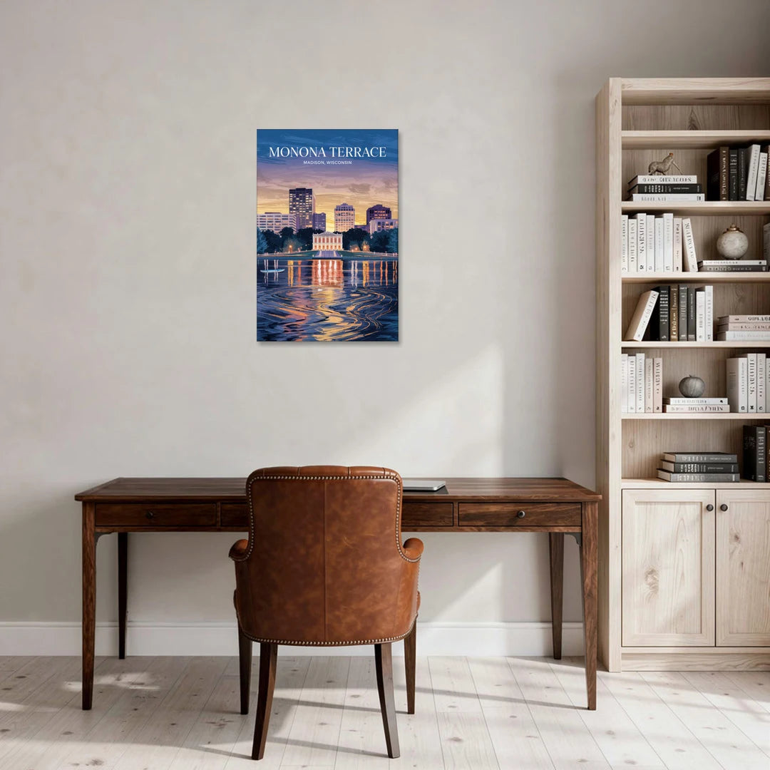 Madison Monona Terrace View - Canvas Wall Art - Office - 20x30