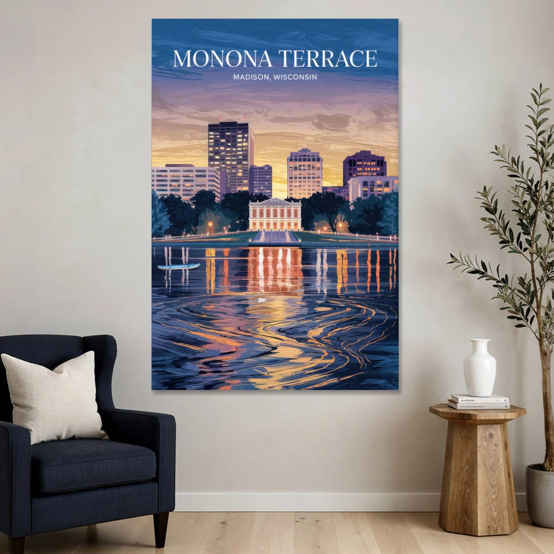 Madison Monona Terrace View - Canvas Wall Art - Sofa - 40x60