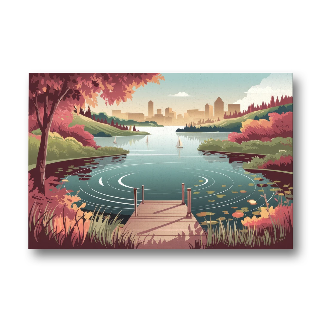 Madison Scenic Lakeshores - Canvas Wall Art - Front