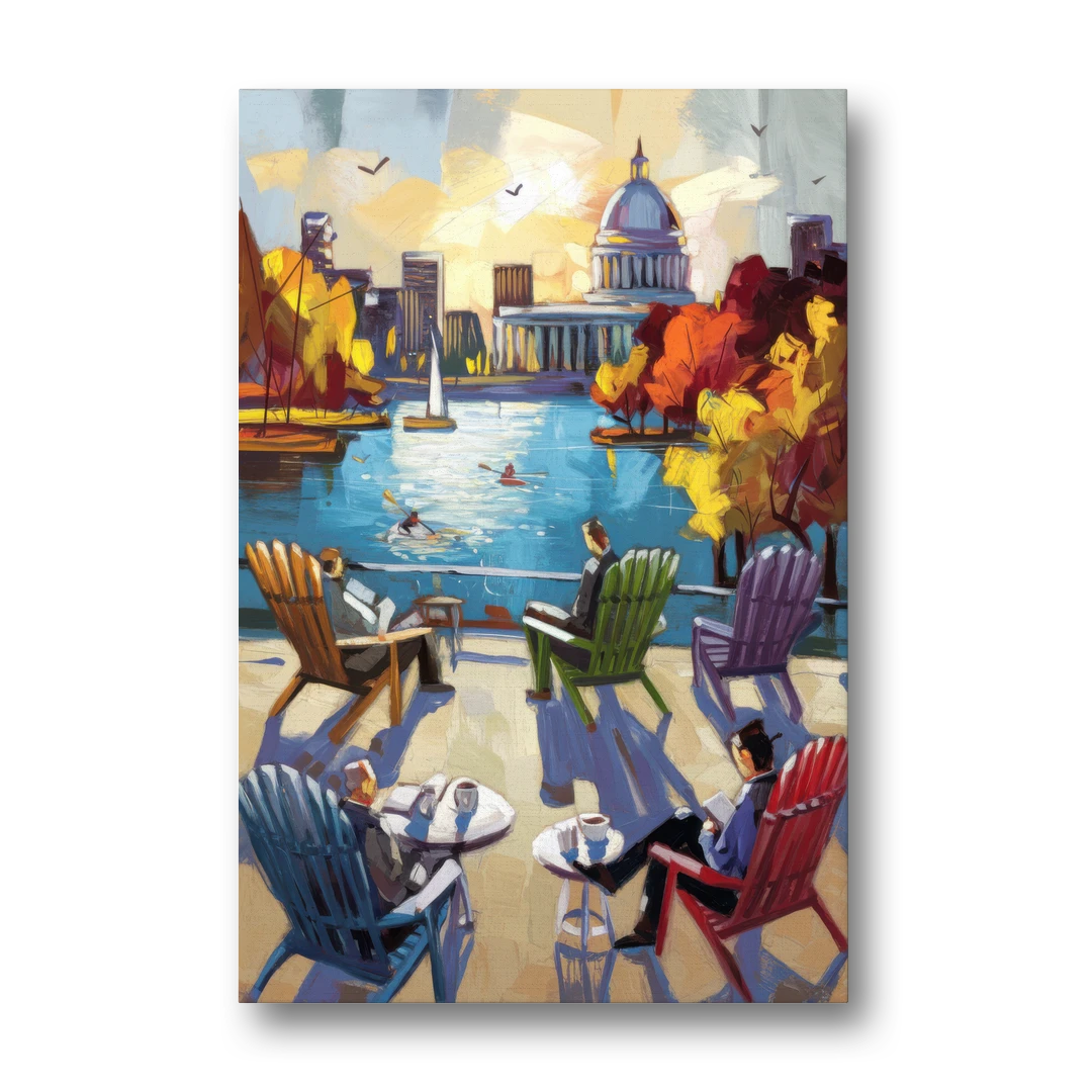 Madison Union Terrace Vibes - Canvas Wall Art - Front