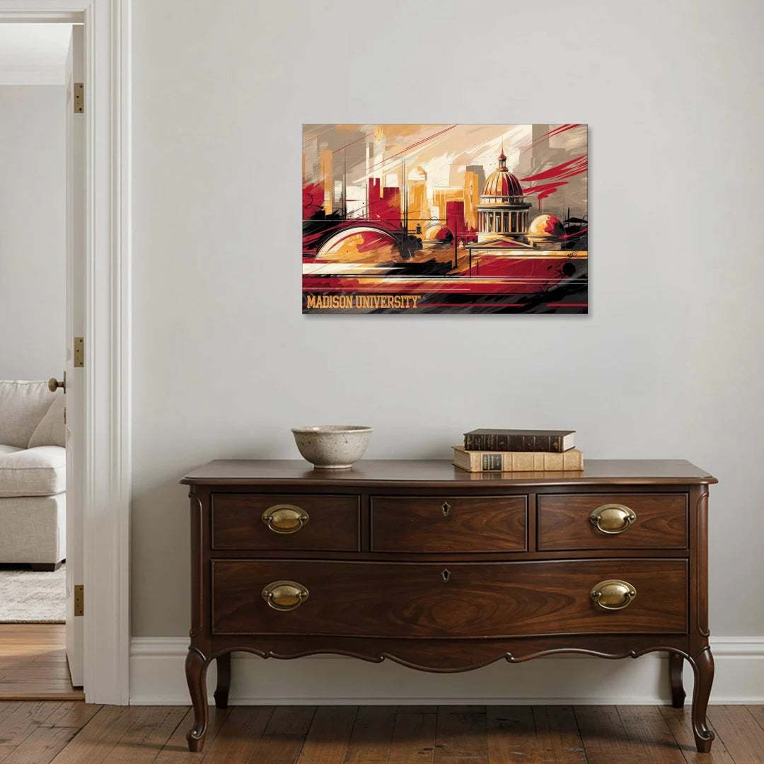 Madison University Spirit - Canvas Wall Art - Coffee Table - 36x24