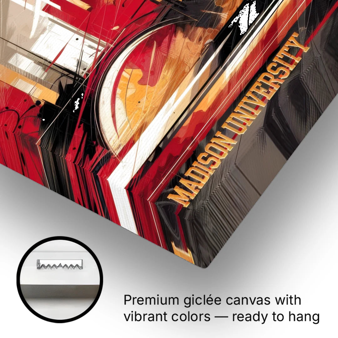 Madison University Spirit - Canvas Wall Art - Gallery Wrap Corner