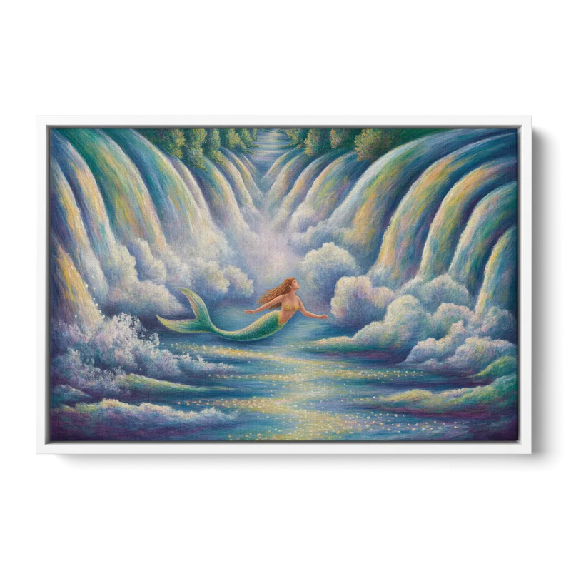 Maid of the Mist Journey Front - White Canvas Wall Art