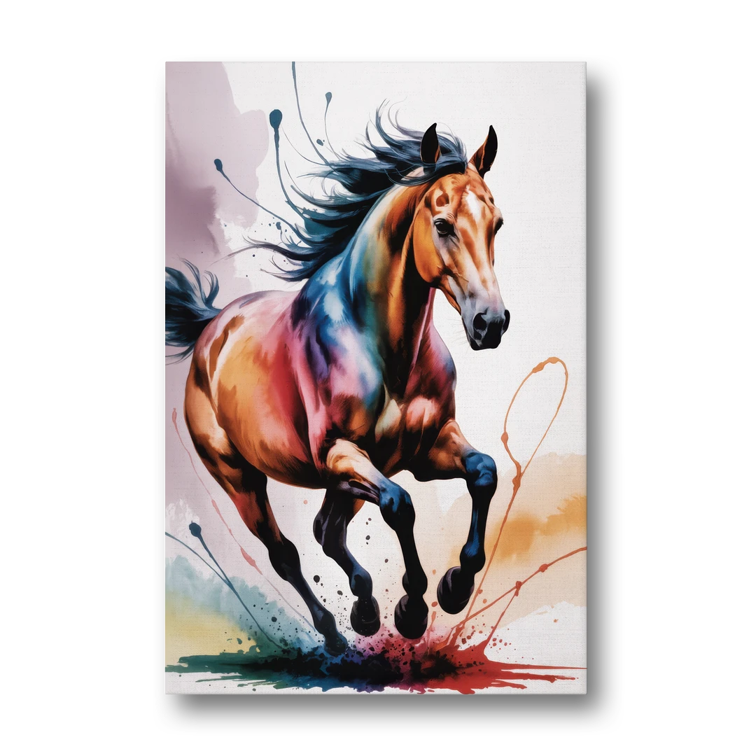Majestic Galloping Horse - Canvas Wall Art - Front