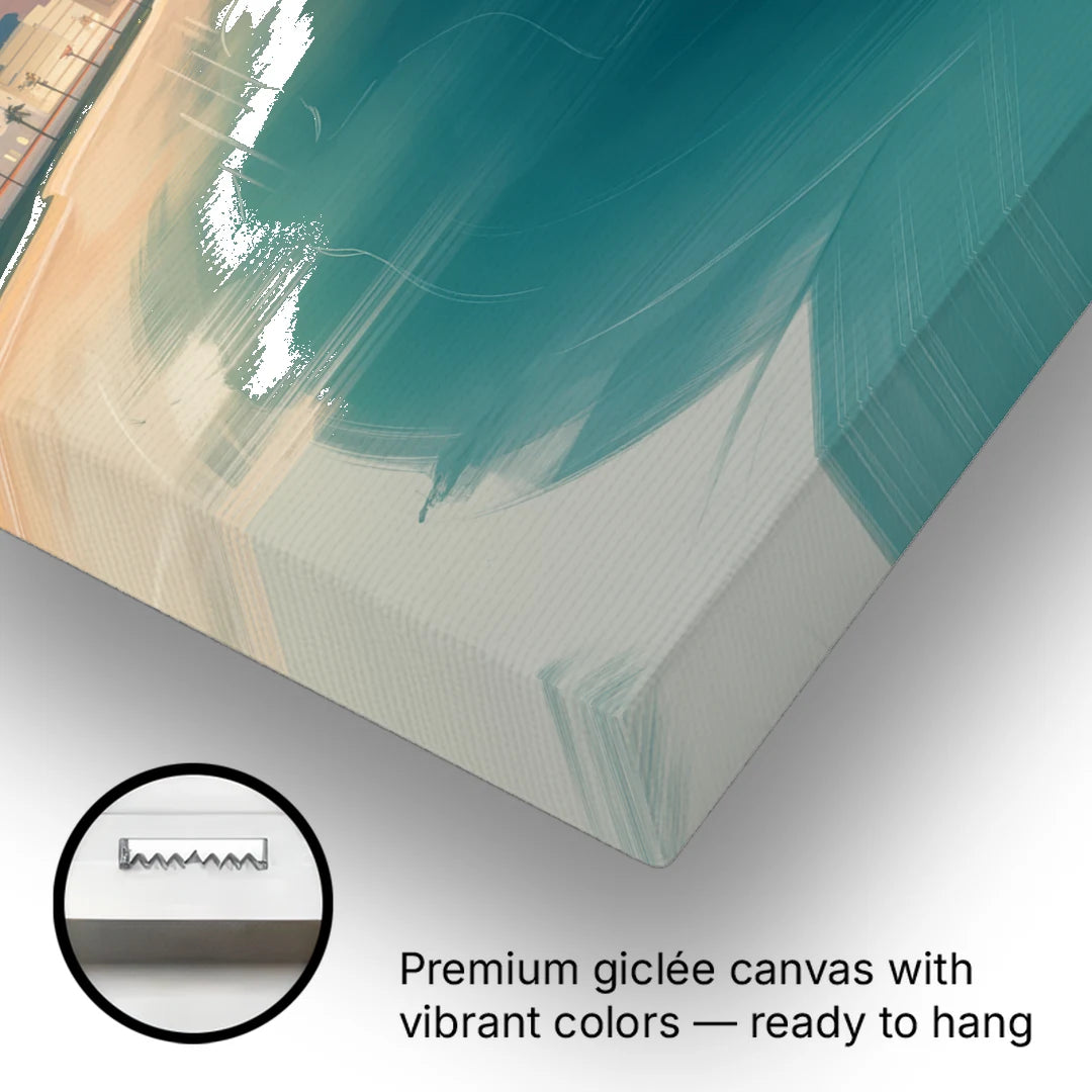 Malecón Tajamar Sunset - Canvas Wall Art - Gallery Wrap Corner