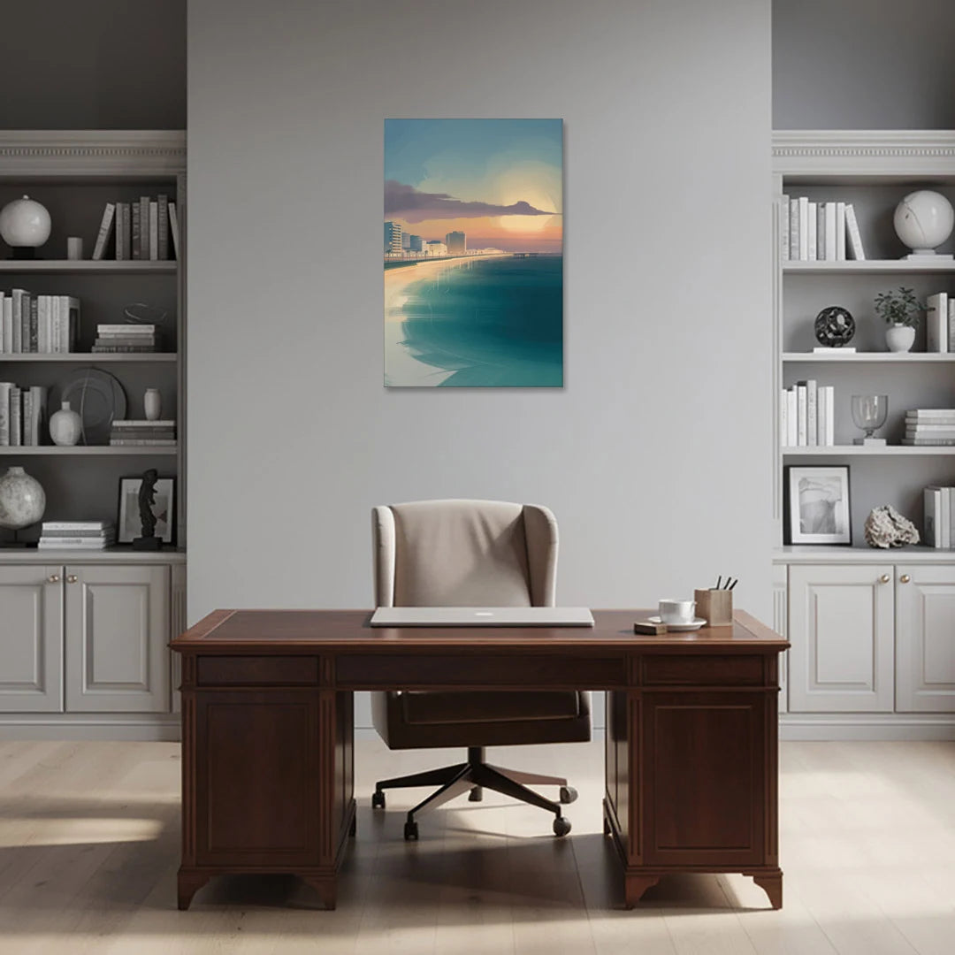 Malecón Tajamar Sunset - Canvas Wall Art - Office - 24x36