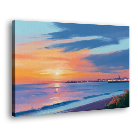 Malecon Campeche Sunset - Canvas Wall Art