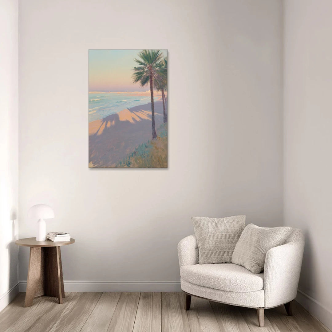 Malvarrosa Beach - Canvas Wall Art - Sofa - 24x36