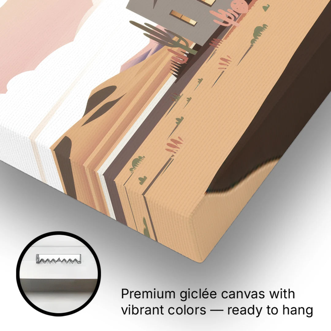 Marfa Artistic Vibes - Canvas Wall Art - Gallery Wrap Corner