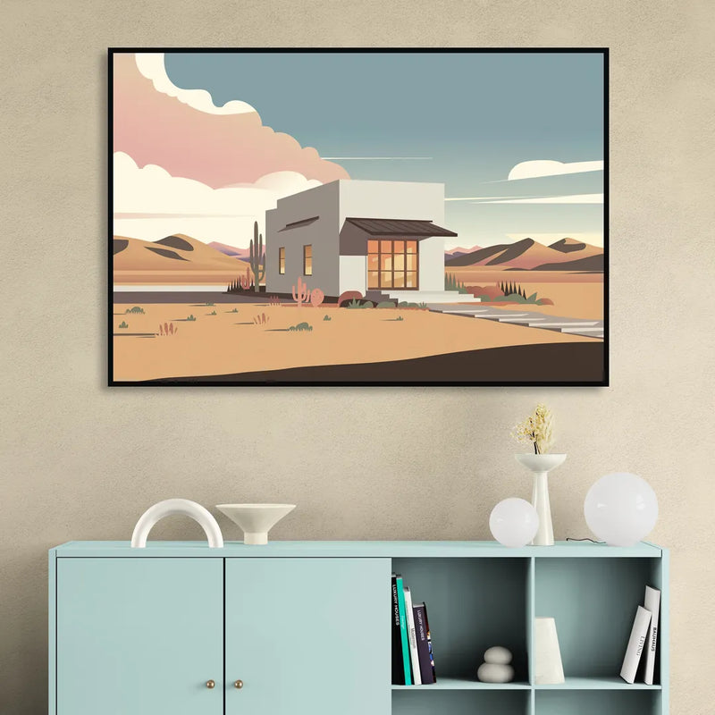 Marfa Artistic Vibes Sitting Room - Black Canvas Wall Art